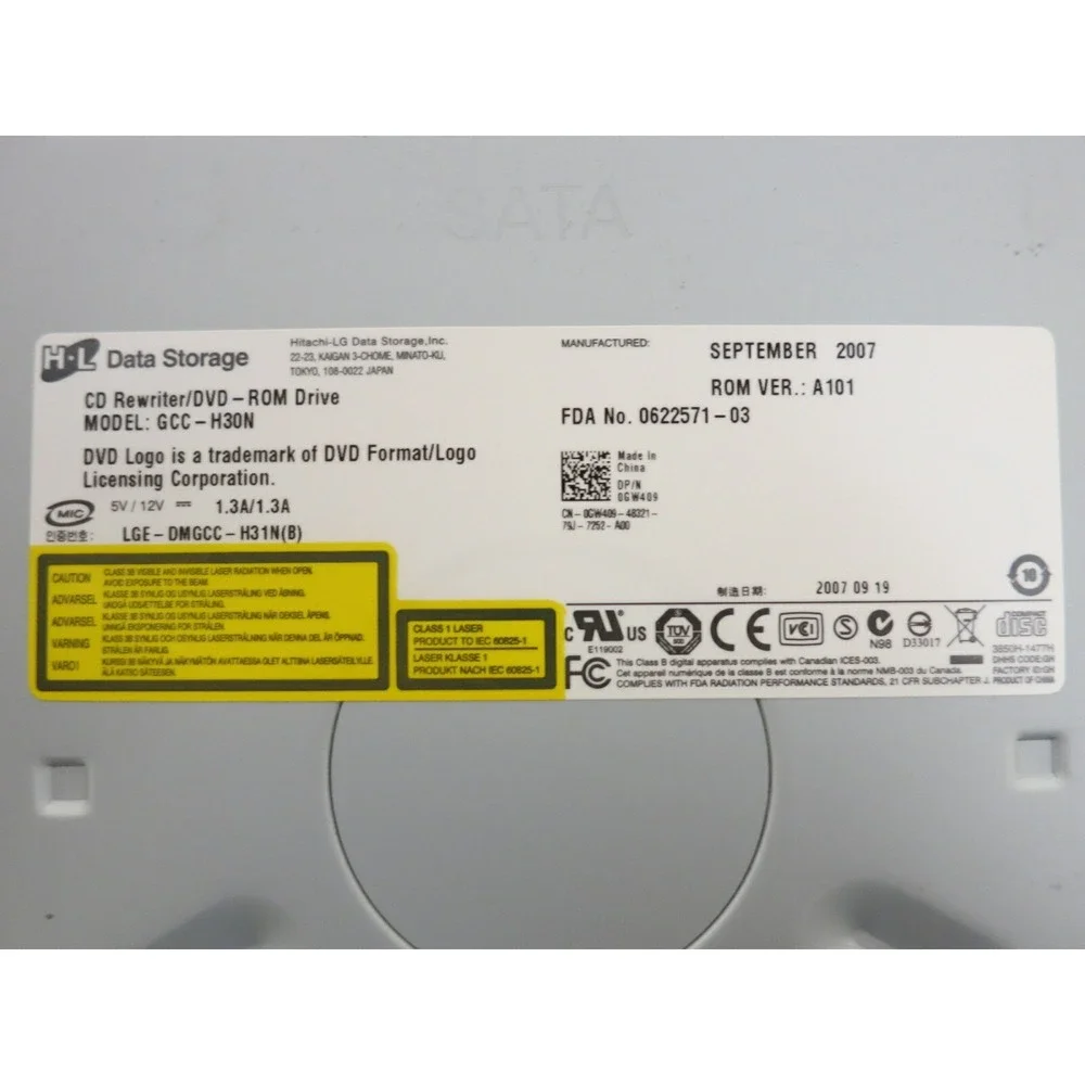 HP Compaq dc7700 SATA CD Rewriter - DVD-ROM Drive GCC-H30N ROM Version A101